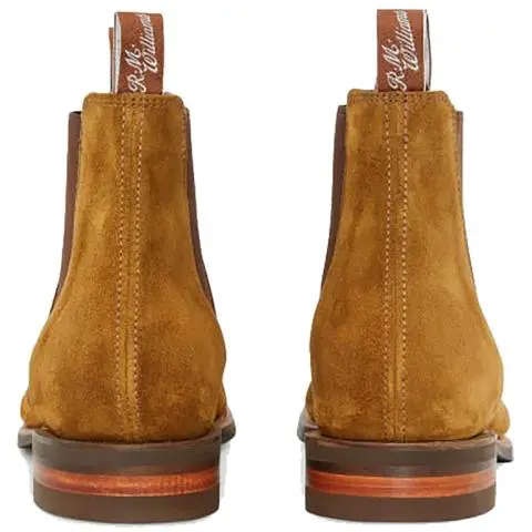 RM Williams Suede Comfort Craftsman Boots in Tobacco / G