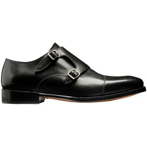 Barker Middlewich Double Monk Strap Shoes in Black for Men display picture 3