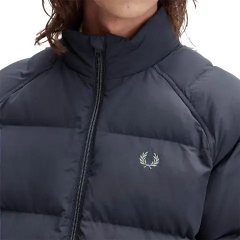 ジャケット・アウター FRED PERRY Raglan Sleeve Padded Jacket Fred Perry Raglan Sleeve Padded Jacket in Dark Airforce