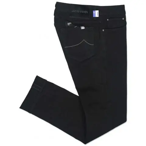 Jacob Cohen Bard Stretch Regular-Slim Jeans in Black for Men