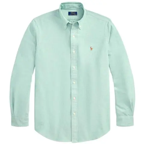 t shirt fit and flare dress Polo Ralph Lauren Custom Fit Long Sleeve Sport Shirt in Sky