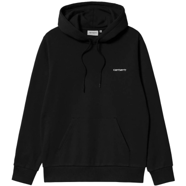 Hooded Script Embroidery Sweatshirt