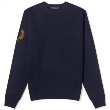 Intarsia Laurel Wreath Crew Jumper