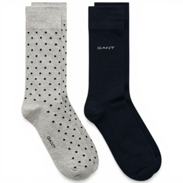 2-Pack Dot And Solid Socks
