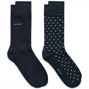 2-Pack Dot And Solid Socks