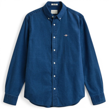 Indigo Seersucker Shirt