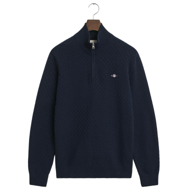 Micro Textured Half-Zip Sweater