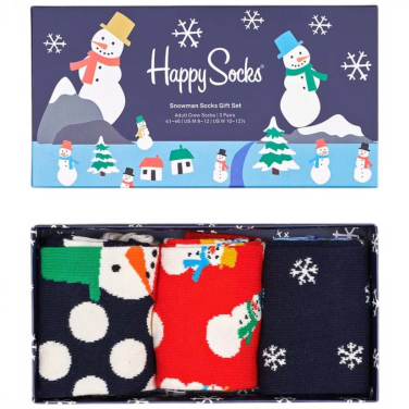 3-Pack Snowman Socks Gift Set