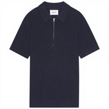 Hansie Ribbed Half Zip Polo