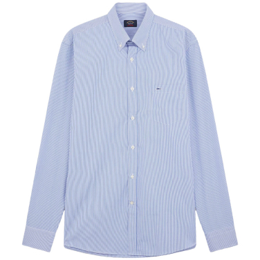 Cotton Poplin Striped Shirt