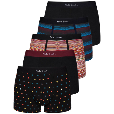 5-Pack Spot Stripe Boxer Briefs