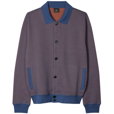 Cotton-Blend Jacquard Cardigan