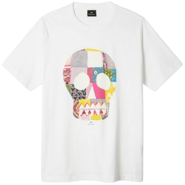 Fabric Skull Print T-Shirt