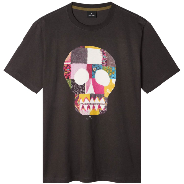 Fabric Skull Print T-Shirt