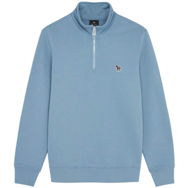 Zebra Logo Zip-Neck Sweatshirt