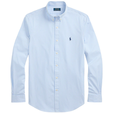 Slim Striped Stretch Poplin Shirt