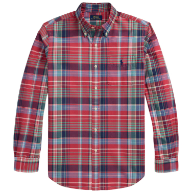 Custom Fit Plaid Oxford Shirt