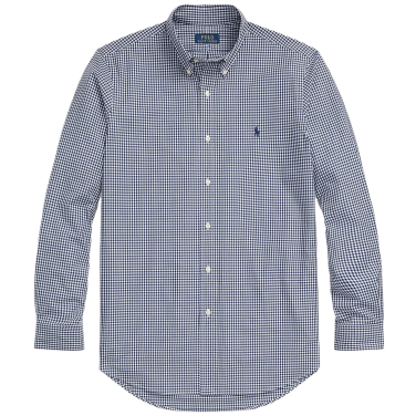 Slim Gingham Stretch Poplin Shirt