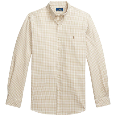 Slim Gingham Stretch Poplin Shirt