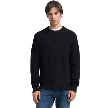 Rib-Knit Cotton Pullover