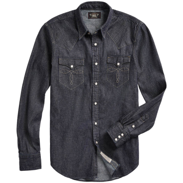 Slim Fit Denim Western Shirt