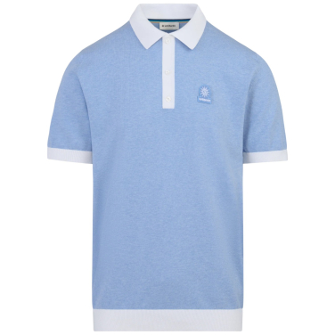 3-Button Knitted Polo Shirt