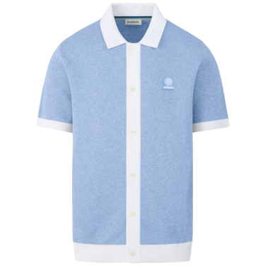 Knitted Full Button Polo Shirt
