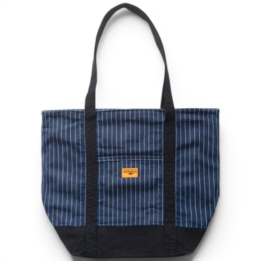 Pinstripe Denim Tote