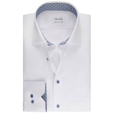 Fitted Contrast Twill Shirt