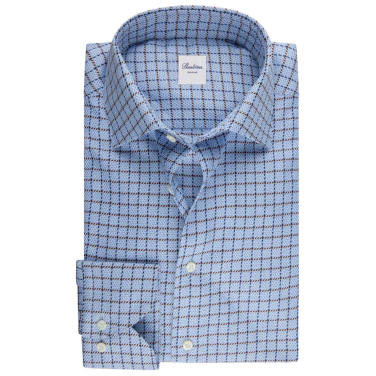 Regular Fit Checked Twill Shirt