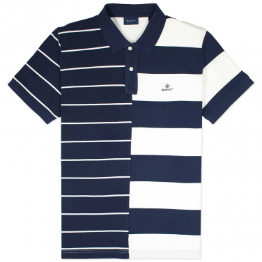 Double Stripe Pique Polo Shirt