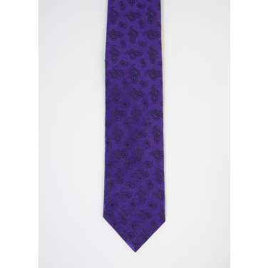 Tony McDonnell Purple Paisley Silk Tie