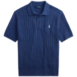 Cable-Knit Cotton Polo Sweater