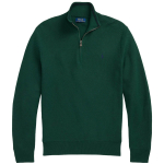 Mesh Knit Cotton Half Zip Sweater