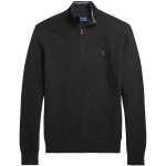 Mesh Knit Cotton Half Zip Sweater