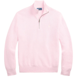 Mesh Knit Cotton Half Zip Sweater