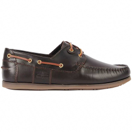 Barbour Capstan Leather Boat Shoes in Dark Brown for Men