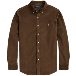 Polo Ralph Lauren Slim Fit Corduroy Shirt in Chocolate Mouss