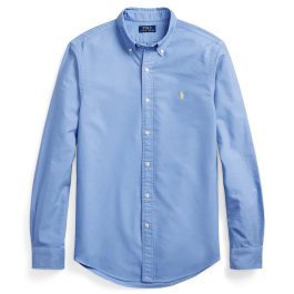 Polo Ralph Lauren Slim Fit Garment-Dyed Oxford Shirt in Harbor