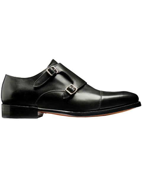 Barker Middlewich Double Monk Strap Shoes in Black for Men display picture 3